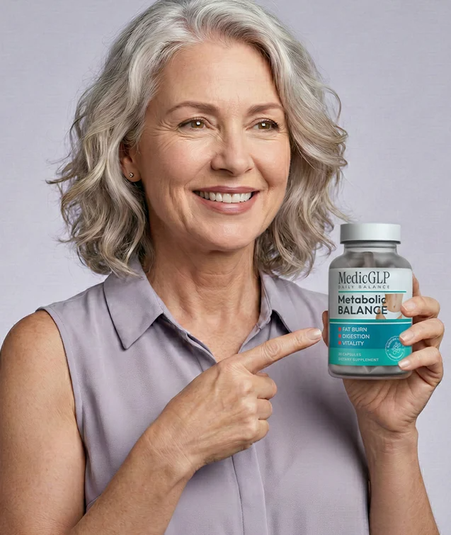 Frau mit MedicGLP in einer Wellness-Lifestyle-Szene